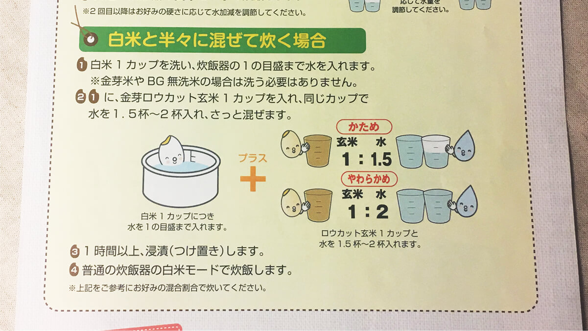 ロウカット玄米のパンフレット